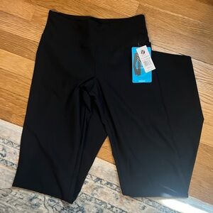 flare leggings black